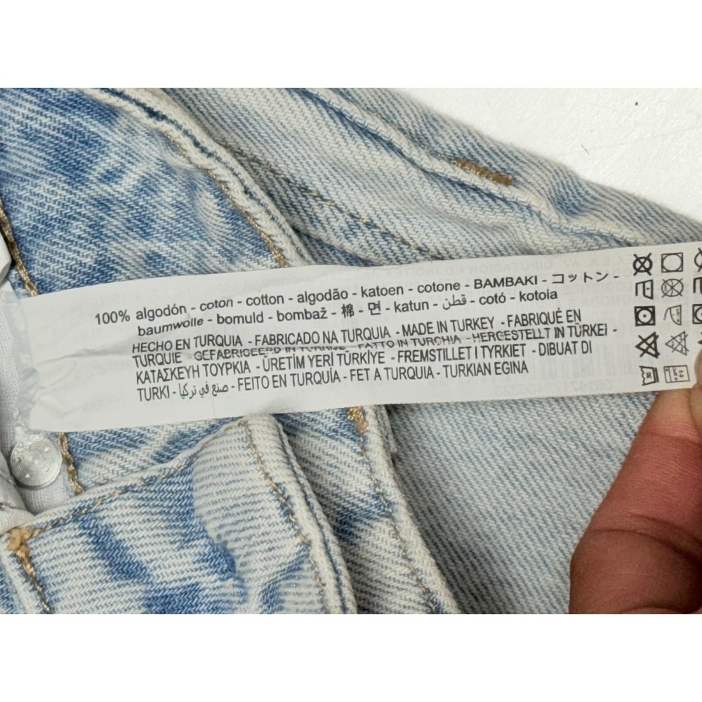 ZARA Wide Leg‎ Light Wash Denim Jeans Women's Size EUR 32 USA D MEX 22 - Picture 5 of 5